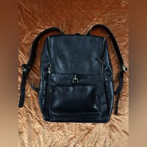 Genuine Leather backpack Made in Italy gently used